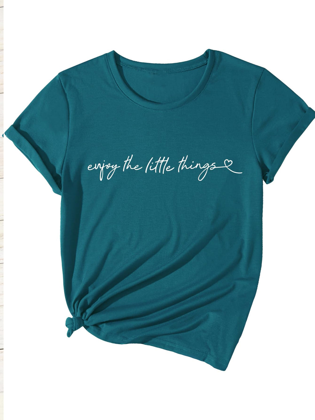 SOLY HUX Womens Letter Print Graphic Tees Short Sleeve Tops Casual Summer T Shirt Green Letter M