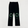 Men's Straight Loose-Fitting Wide-Leg Letter Jeans